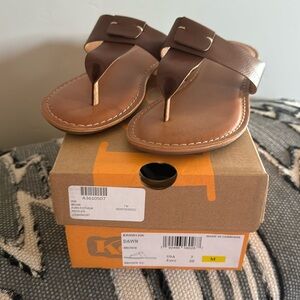 Brand new Korks Dawn brown flip flops